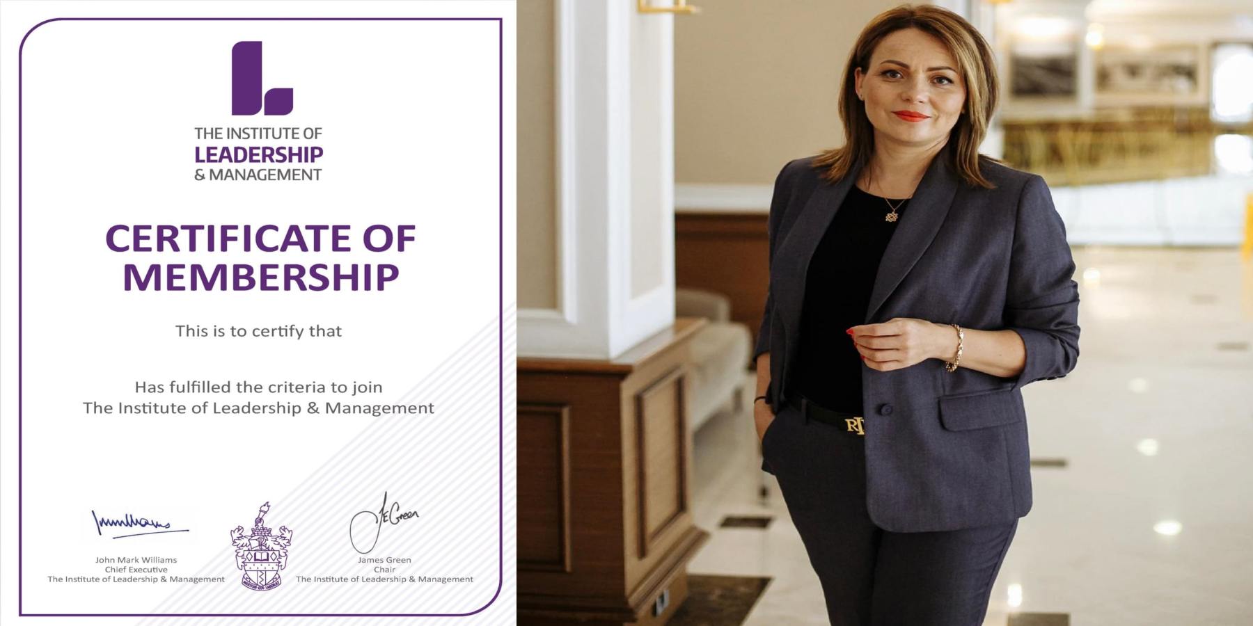 Членство в The Institute of Leadership & Management (ILM): 2022–2023