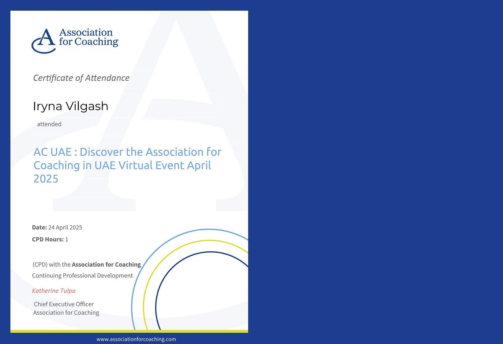 Association for Coaching UAE: Discover the Association for Coaching in UAE Virtual Event 